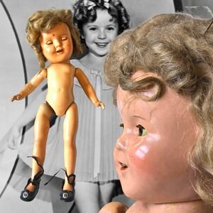 Vintage 1930s Ideal 13" Shirley Temple Doll UNTOUCHED & ORIGINAL with Clear Eyes